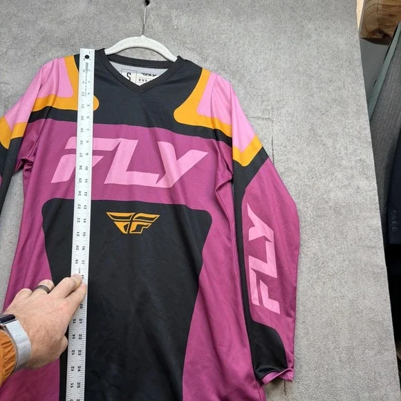 Fly Racing Motocross Jersey Womens Small Pink Black MX Dirt Bike Top - Picture 3 of 9